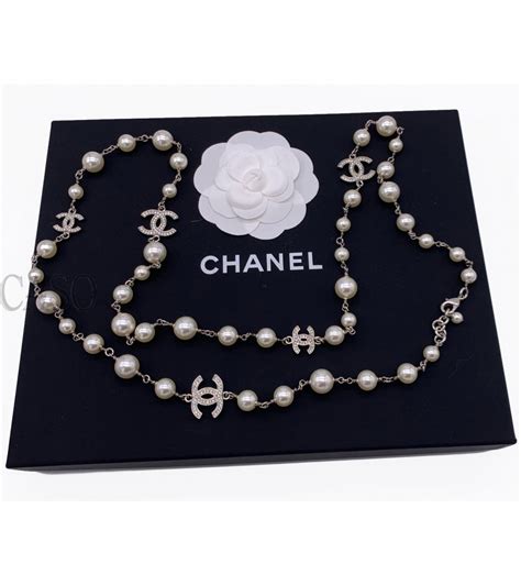 collana di perle lunga chanel|collane chanel outlet.